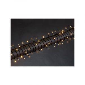 Luna LED, guirlande lumineuse, 12 m, 160 LED, blanc chaud, câble vert, pour l'intérieur et l'extérieur, modulateur, 24 V