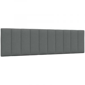 VidaXL Coussin de tête de lit gris foncé 180 cm tissu