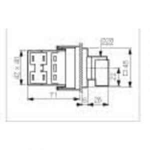 Baco Commutateur d'ampèremètre BANY11AQ1 16 A 2 x 90 ° gris, noir 1 pc(s)