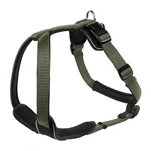 Hunter Harness Neoprene - Harnais pour chien taille Bauch 58 - 72 cm - Halsumfang 52 cm, vert/noir