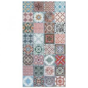 Tapis vinyle carreaux ciments nijar multicolore 80x200cm