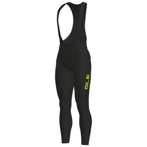 Ale Cuissard long à bretelles Solid (hiver) - XS Black Yellow Fluo