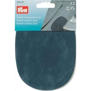 Prym 14 x 10 cm Lot DE 2 Patchs en Imitation Daim pour Repasser/Sewing-on, Bleu Marine