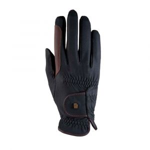 Roeckl Handschuhe MALTA Roeck grip -bicolour-, schwarz/mokka, 10