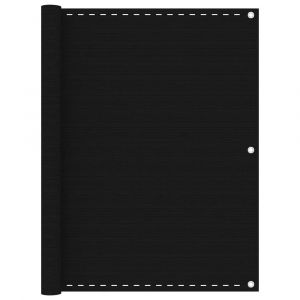 Écran de balcon brise pare vue protection confidentialité 120 x 300 cm PEHD noir 02_0010258