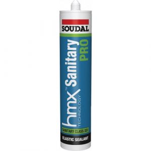 Soudal HMX Sanitaire Pro - Mastic élastique de haute qualité - Cartouche de 300 ml Beige