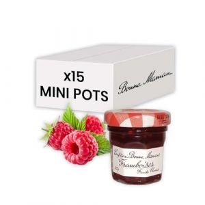 Bonne Maman Confiture Framboise 30 gr - 15 mini pots en verre