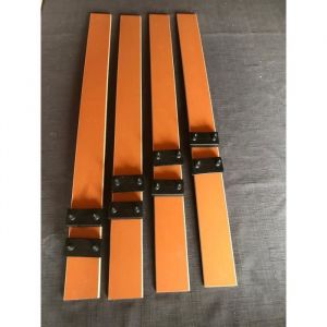 Scm Cr&eacute;ations - 4 lattes de 66 cm 660 x 53 x 8 mm avec 6 embouts a clipser, latte de lit sommier bz clic clac cadre