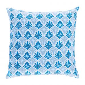 Febronie - Housse de coussin d'extérieur Peacock bleue - 50x50 cm