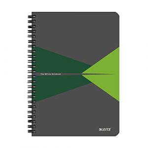 Leitz Cahier spirales couverture PP A5 ligné, 180 pages 90g/m² Office, Vert, 44990055