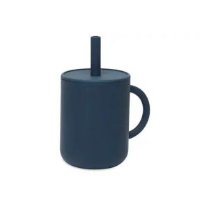 Image de Jollein Tasse &agrave; paille en silicone Jeans Blue