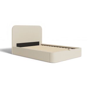 Hypnia Lit coffre Nova tissu beige 140x200cm