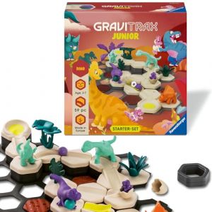 Ravensburger GraviTrax Junior - Starter Set Little Dino 58 pièces - Circuit de Billes - Jeu de Construction créatif - Dès 3 Ans - 12020003