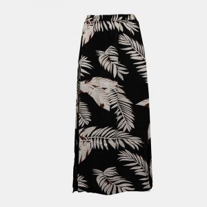 Vero Moda Jupe Longue Taille Haute Imprim&eacute; Feuilles Femme