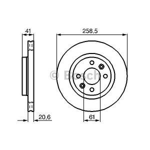 Image de Bosch 0986478124 - Jeu de 2 Disques de frein