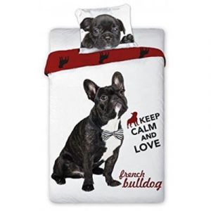 Home Chien Bulldog Fran&ccedil;ais - Parure de Lit -