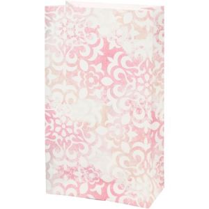 Creotime Sac cadeau en papier - Fleurs aquarelle - 6 x 12 x 21 cm - 8 pcs