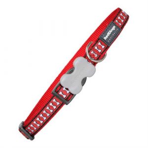 Collier pour Chien Réfléchissant Os 2 5 4163 cm Rouge