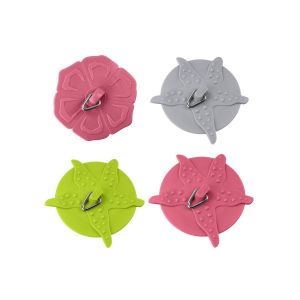 Fackelmann Lot de 4 bouchons de lavabo universels Tecno