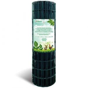 Amagabeli 1M X 20M Grillage Résidentiel Fil 22mm Mailles 100x100cm Grillage de Clôture RAL6005 Vert Maille Clôture de Jardin Méta