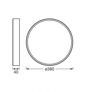 Image de Ledvance Plafonnier LED ORBIS SLIM LED/24W/230V noir