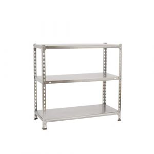 Simon Rack Étagère Rangement à 3 Niveaux, 70 kg Capacité de Charge et Point de Flexion, 900x900x500 mm, Étagère Charge Lourde, Étagère Garage, Galvanisé - Ecoclick