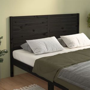 VidaXL Tête de lit Noir 146x4x100 cm Bois massif de pin 819024