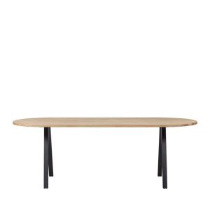 Woood Table à manger ovale en bois piétement en A 220x90cm - Tablo