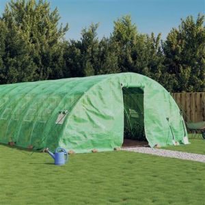 VidaXL Serre avec cadre en acier vert 40 m² 8x5x2,3 m