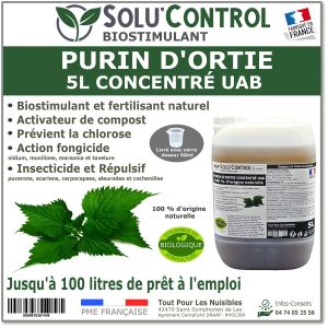 Tout Pour Les Nuisibles - Purin dOrtie Naturel SoluControl UAB 5L Produit V&eacute;g&eacute;tal