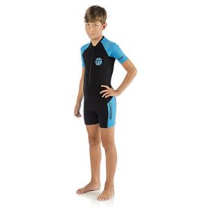 Image de Cressi Little Shark, Shorty Combinaison pour Enfants - Premium Thermique Premium Néoprène 2mm -Noir/Bleu-11/12 Ans