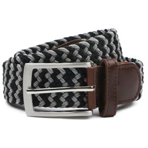 Suitable Ceinture tiss&eacute;e Gris Anthracite Noir taille 95