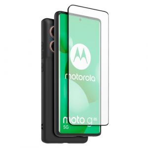 Casr Coque Moto G85 coque noir + verre trempé