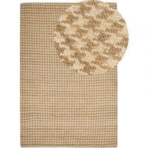 Beliani Tapis en Jute Tressé Beige 200 x 300 cm Fait Main Style Boho pour Intérieur Araptepe