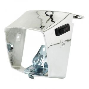 Image de KIT CARROSSERIE CAPOT PHARE PROJECTEUR CYCLO ADAPTABLE PEUGEOT 103 MVL, VOGUE CHROME (AVEC PATTE ET