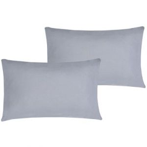 P'tit Basile Lot x2 Taies d'oreiller pour bébé - 100% coton Bio - 40x60 cm - gris perle - coton 57 fils certifié Oeko-tex et Gots