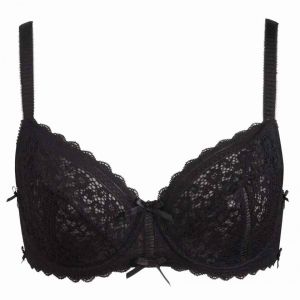 Soutien-gorge à armatures bonnet C, D et E noir Elena - Pomm'Poire