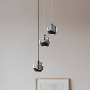 LED Suspension en verre 'Hayley' en verre pour salon & salle &agrave; manger