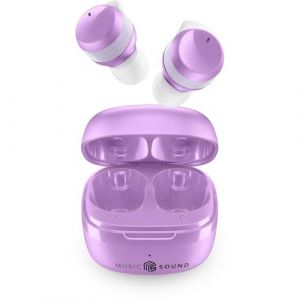 Music Sound - Flow - Casque Bluetooth Intra-auriculaire sans Fil - Durée de Lecture 25 H - Violet