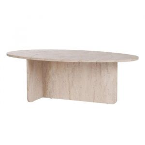 Calicosy Table basse avec plateau ovale L125 cm - ANNA