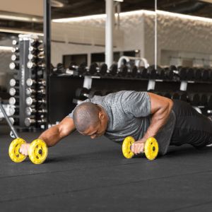 SKLZ Entraîneur d'abdominaux Core Wheels Jaune et noir