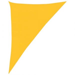 VidaXL Voile d'ombrage 160 g/m² triangulaire jaune 4x5x6,8 m pehd