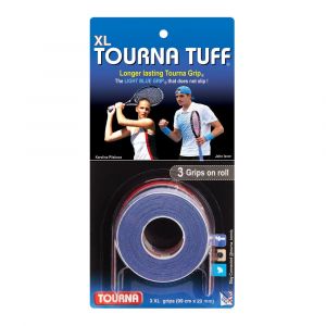 Tourna Tuff Blister de 3 Surgrips Adulte Unisexe, Bleu, XL