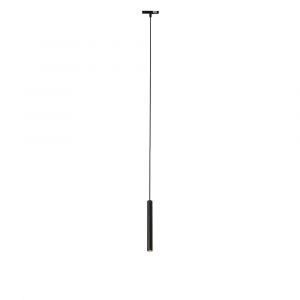 Qazqa Suspension moderne noire pour système sur rail monophasé - Slimline Keno