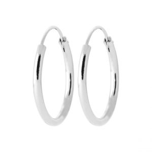Créoles femme argent rhodié 2 mm - W0YYY0