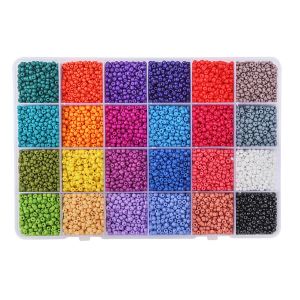 Kit De Perles De Rocaille En Verre 3mm 12000pcs/B