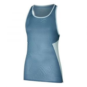 Mizuno DryAeroFlow Graphic Tank Maillot De Course Femmes - Bleu, Bleu Petrol, Taille L