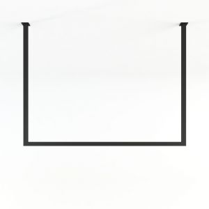 Rail à vêtements carré en acier noir 60x60cm Rubi - Metallbude