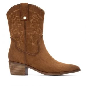 Xti Bottes de cowboy Femme Camel - Chaussures confortables et polyvalentes - Mode d&eacute;contract&eacute;e - Mod&egrave;le 14430702 (Taille39)