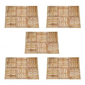 VidaXL Dalles de terrasse 30 pcs 50x50 cm Bois Marron
